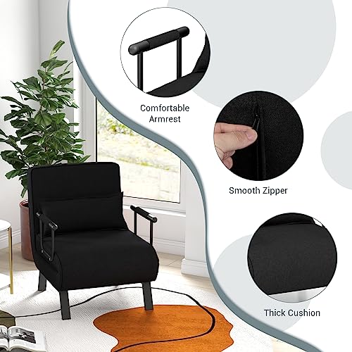 KOMFOTT Convertible Sleeper Chair Bed, 4-in-1 Folding Sofa with Adjustable Backrest Z501934