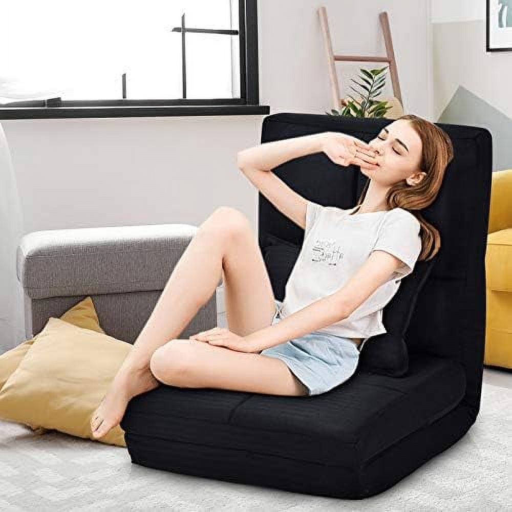 GEROBOOM Folding Sofa Bed with Pillow, Convertible Sleeper Chair for Adults E75308