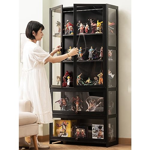 Bamboo Display Cabinet 5-Shelf with Acrylic Door B15107