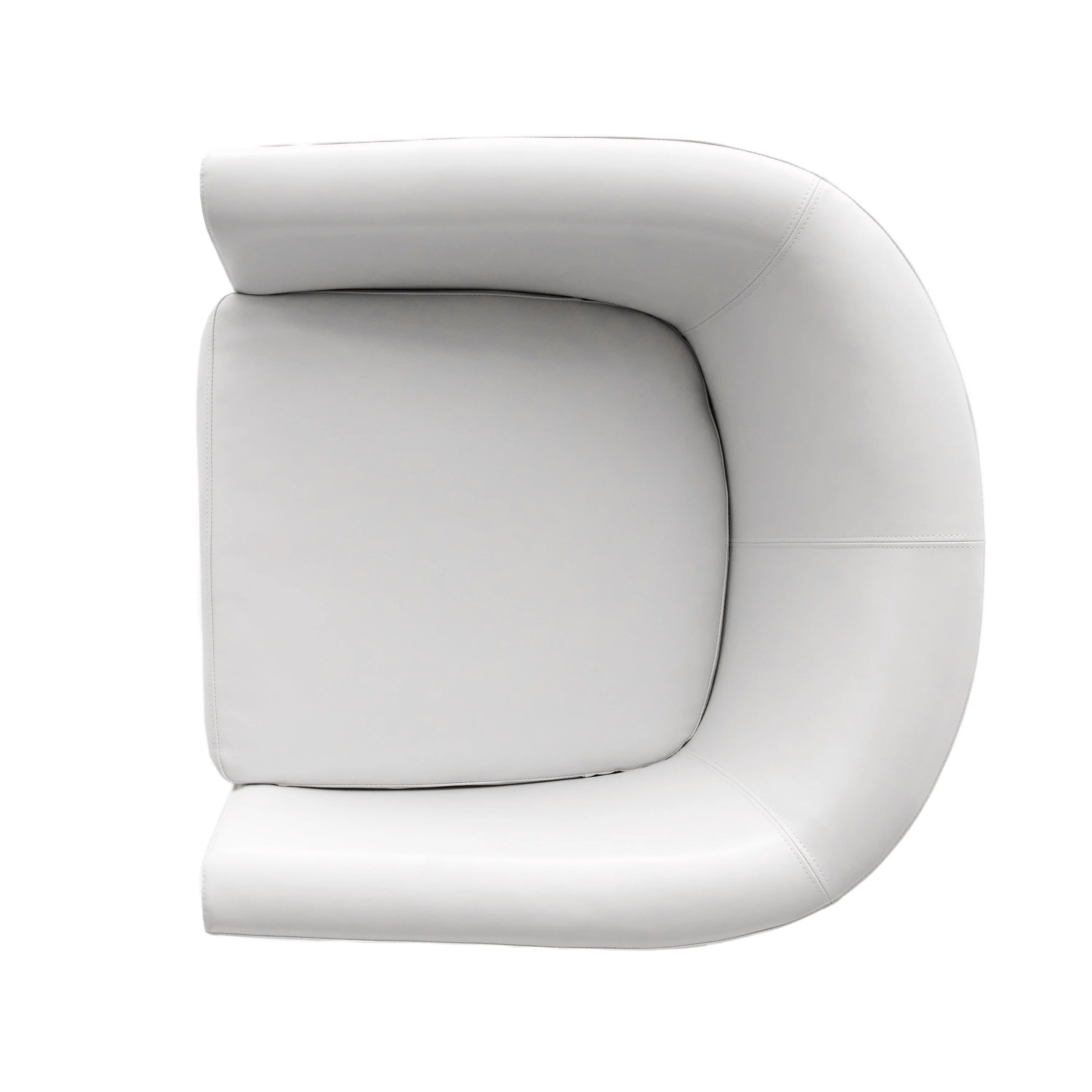 GDF Studio Miller Upholstered Club Chair, Ivory Bonded Leather N367