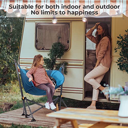 DEERFAMY Padded Hammock Chair with Back Support, 350 lbs Capacity, 600D Polyester C690013