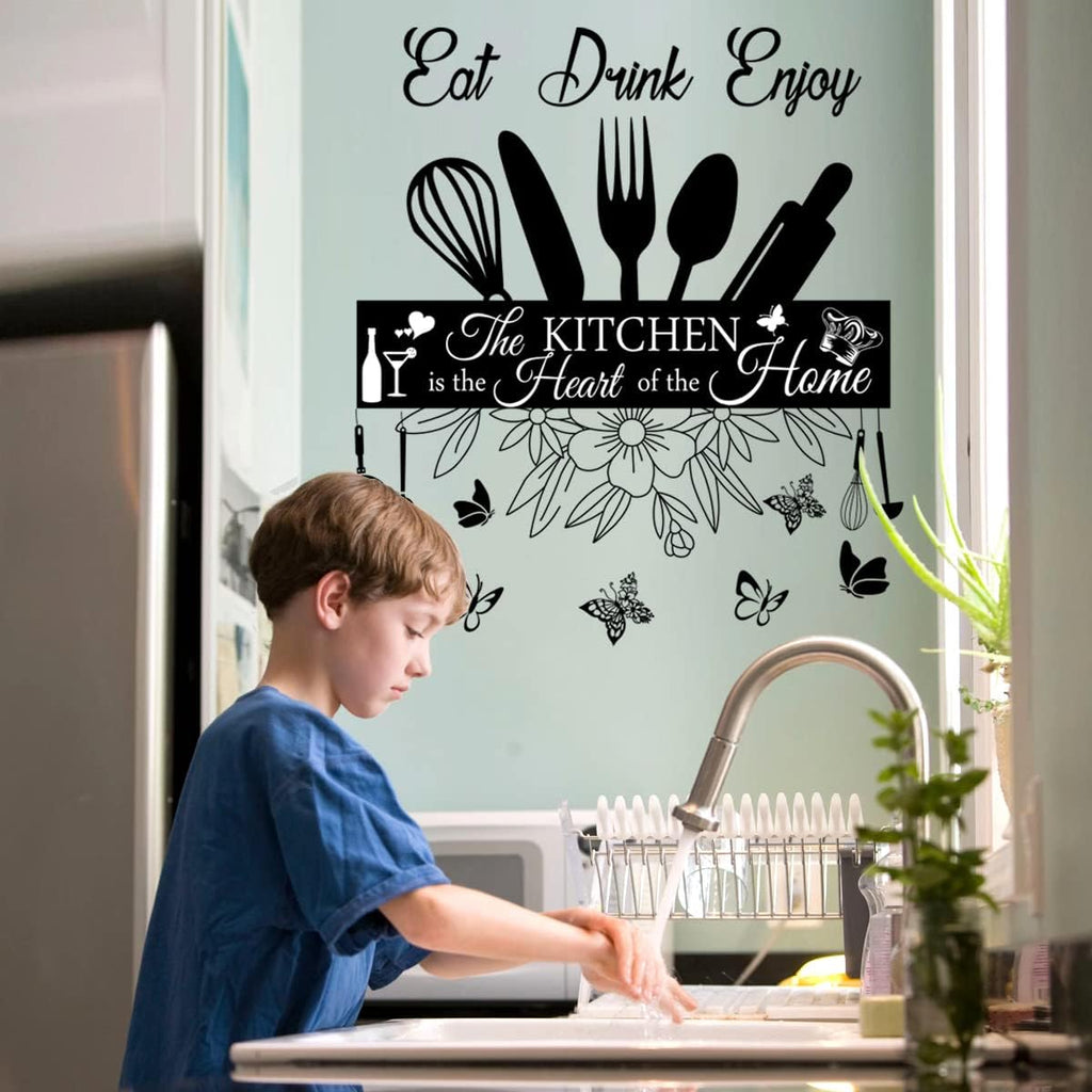 Wall Stickers Kitchen Quotes The Kitchen is The Heart of Home Vinyl Decal Decor M169