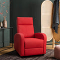 FURNIWELL Recliner Chair PU Leather Single Living Room Sofa Recliner Red