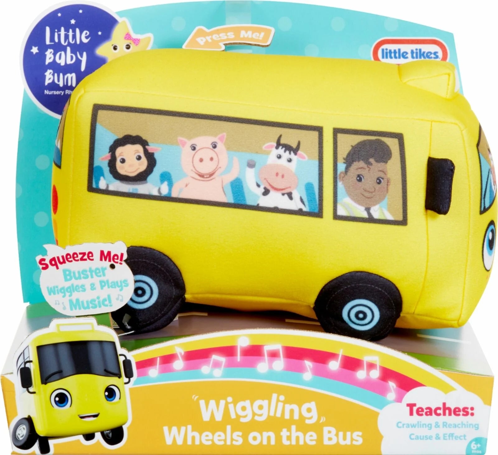 Little Tikes Little Baby Bum Wiggling Wheels on the Bus - Yellow/Black Y9826