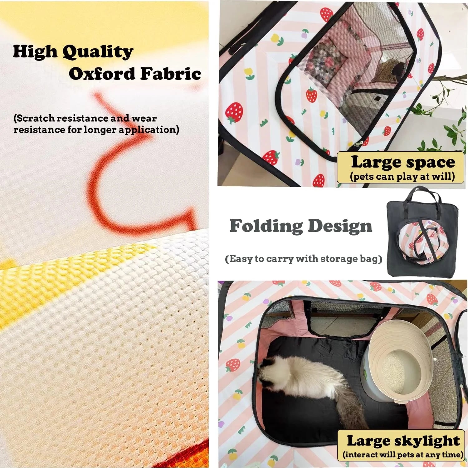 Cat Tent Outdoor Pet Enclosure with Carry Bag C9569
