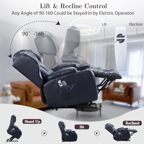 Electric Power Lift Recliner Chair with Massage & Heat for Elderly W997629