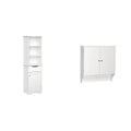 RiverRidge, Gray Ashland Bathroom Freestanding Storage Cabinet with Three Open Shelves and Drawer, Size
