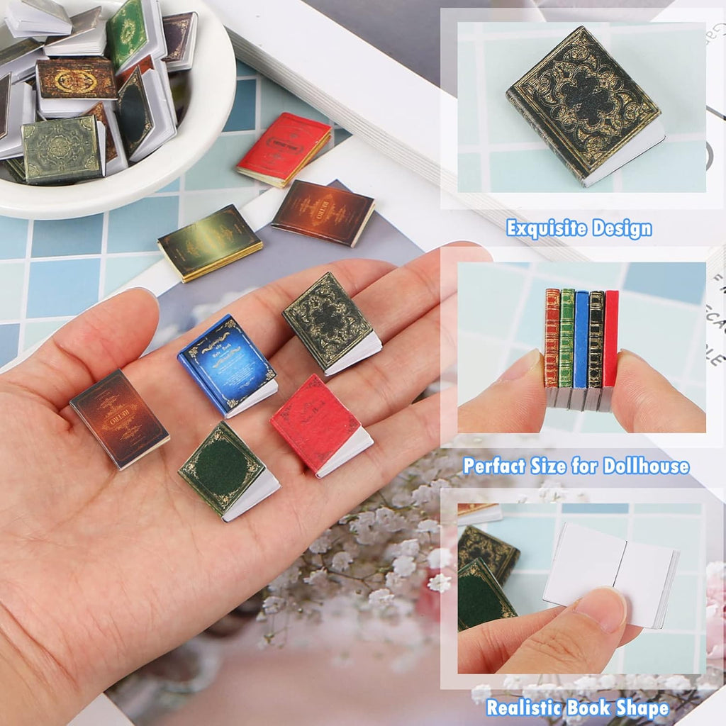 30 Pieces Miniature Dollhouse Books 1:12 Scale Accessories S151230