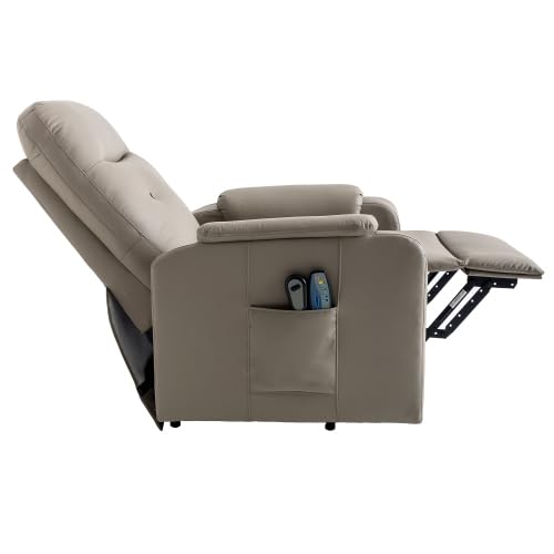 Electric Power Lift Recliner Chair with Massage for Elderly, Grey S3347