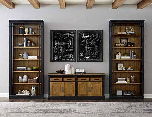 Martin Furniture Toulouse 6-Shelf Bookcase, Aged Ebony S7533