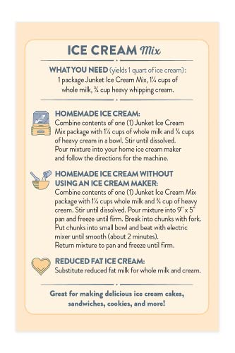 Junket Vanilla Ice Cream Mix, 4 oz Box (Pack of 6) H641622