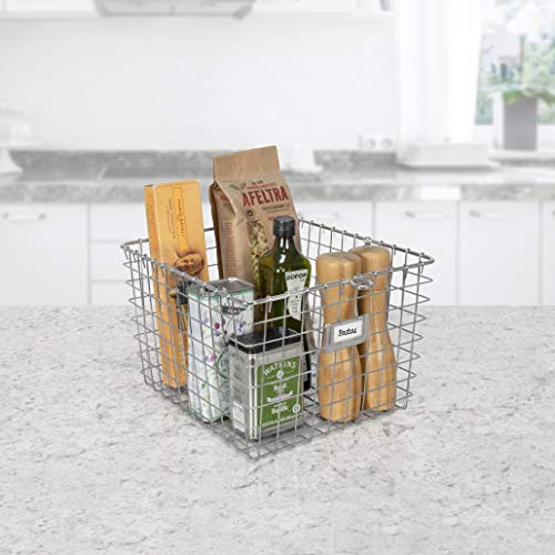 Spectrum Diversified Wire Vintage Locker Basket, Medium, Industrial Gray I282