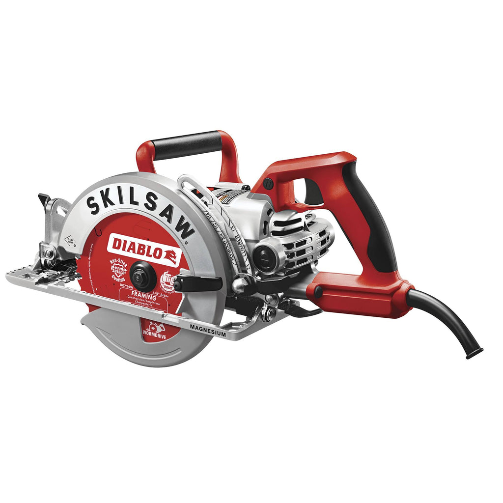 Skilsaw 15-Amp Worm Drive Corded Circular Saw, Red