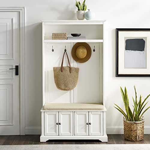 Crosley Furniture Holbrook Hall Tree, Distressed White F286