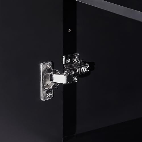 68.1" Tall Storage Cabinet with 2 Doors and 4 Drawers, Black I65705