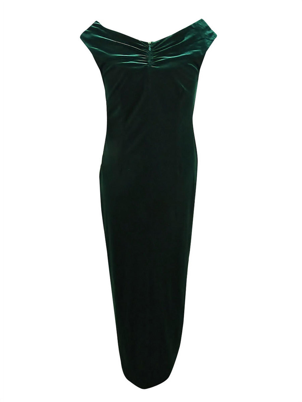 Betsy & Adams Women's Plus Size Ruched Velvet Gown J128