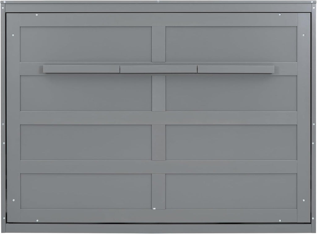 MERITLINE Full Size Murphy Bed Wall Bed for Guest Room, Gray P899
