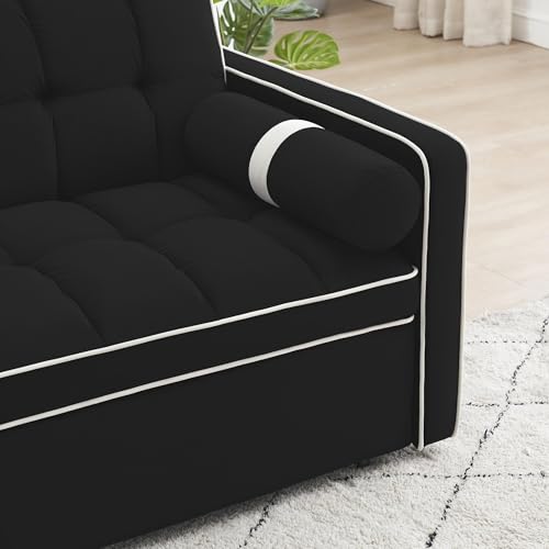 LUMISOL Convertible Couch with Pullout Bed, 3 in 1 Sleeper Sofa, Beige G86561