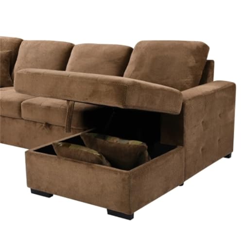 Oversized U-Shaped Sectional Sofa with Storage Chaise R4321
