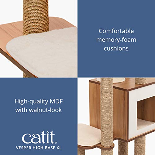 Catit Vesper High Base Extra Large Cat Tree, Walnut V978306