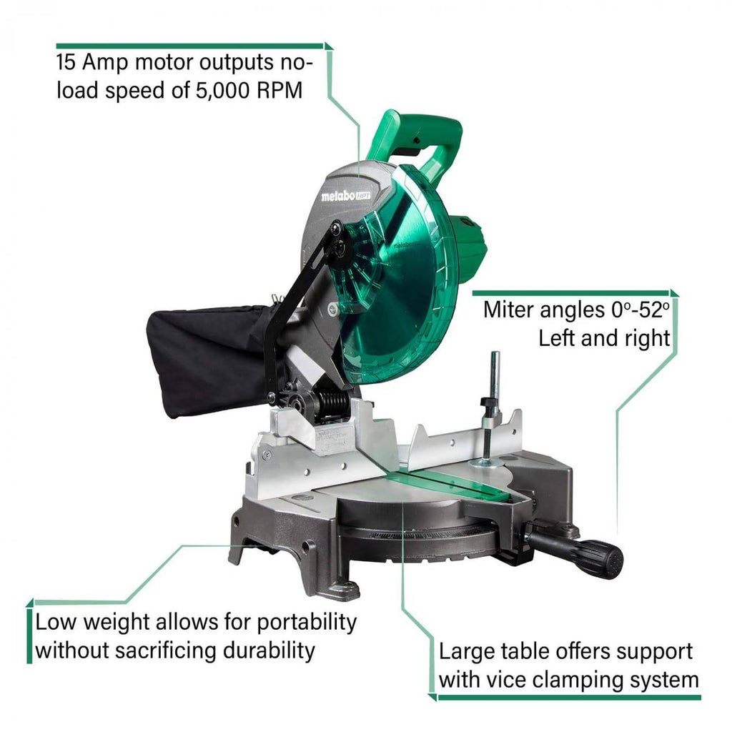 Metabo HPT C10FCGSM 15 Amp 10x22 Compound Miter Saw B32765