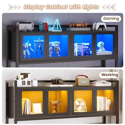 L Shaped Gaming Desk with Drawers and Storage Shelves P3118