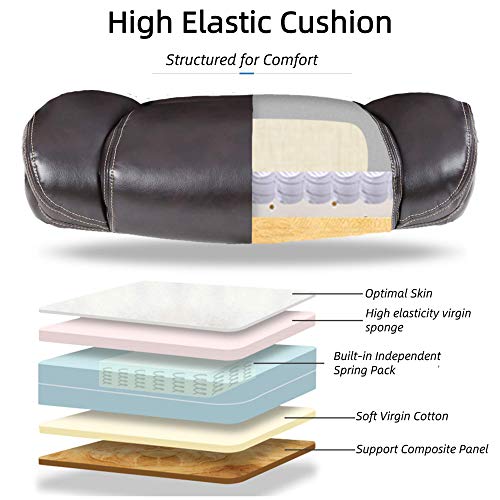 Big and Tall Ergonomic PU Leather Executive Office Chair with Massage Lumbar Support B17254