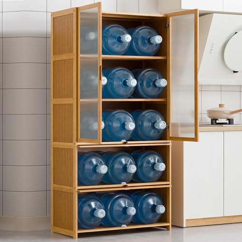 5 Tier Curio Display Cabinet with Acrylic Glass Door C342