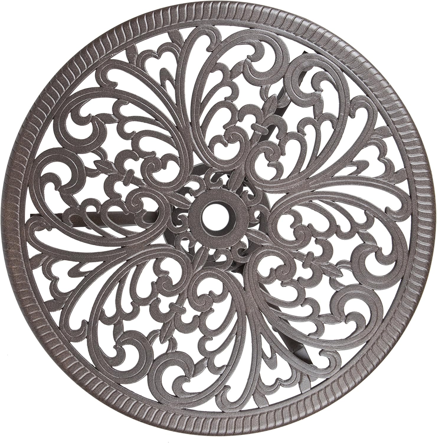 Patio Sense Faustina Cast Aluminum 3-Piece Bistro Set with Two Chairs & Table, Antique Bronze Z8818