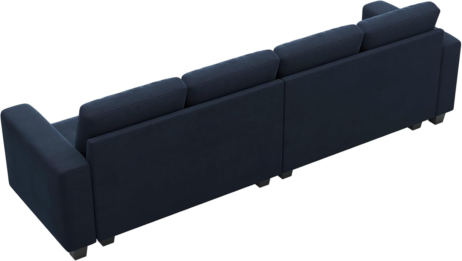 Belffin Velvet Modular 4 Seat Sofa Couch for Living Room Blue K5711