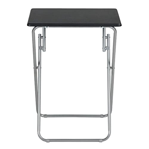 FurnitureR Folding Table with Wood Top Metal Frame, 14.1 x 18.9 x 26 in N38235