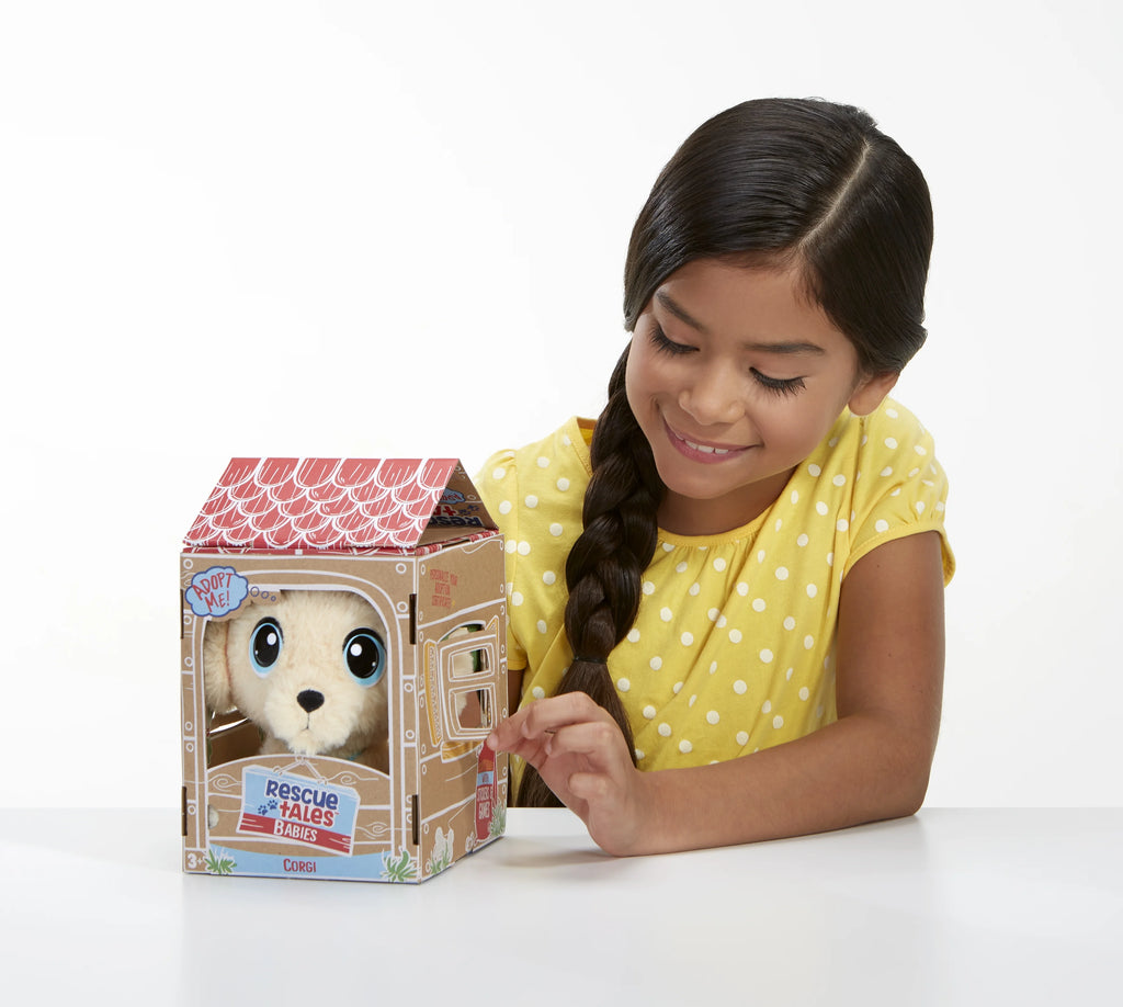 Little Tikes Rescue Tales Adoptable Pets Golden Retriever Interactive Plush Toy with Collar and House O927