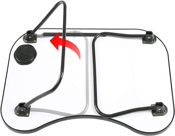 Foldable Laptop Table with Cup Holder & Tablet Slot, Gray J3294