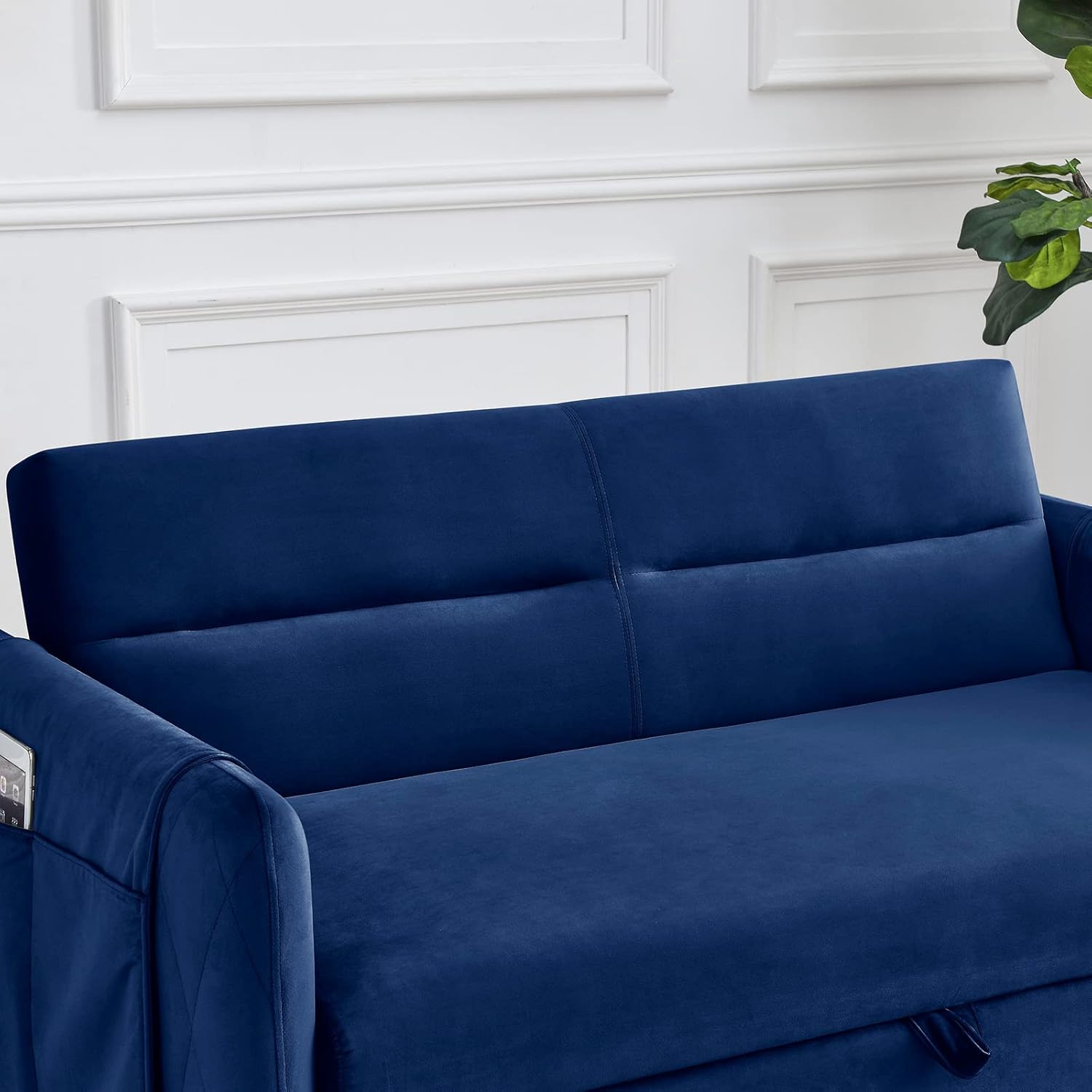 Ucloveria Sleeper Sofa Couch with Pull Out Bed, 55" Modern Velvet Convertible G4995