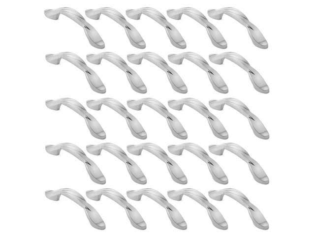 Cauldham 25 Pack Solid Braided Kitchen Cabinet Pulls Handles Satin Nickel K296977