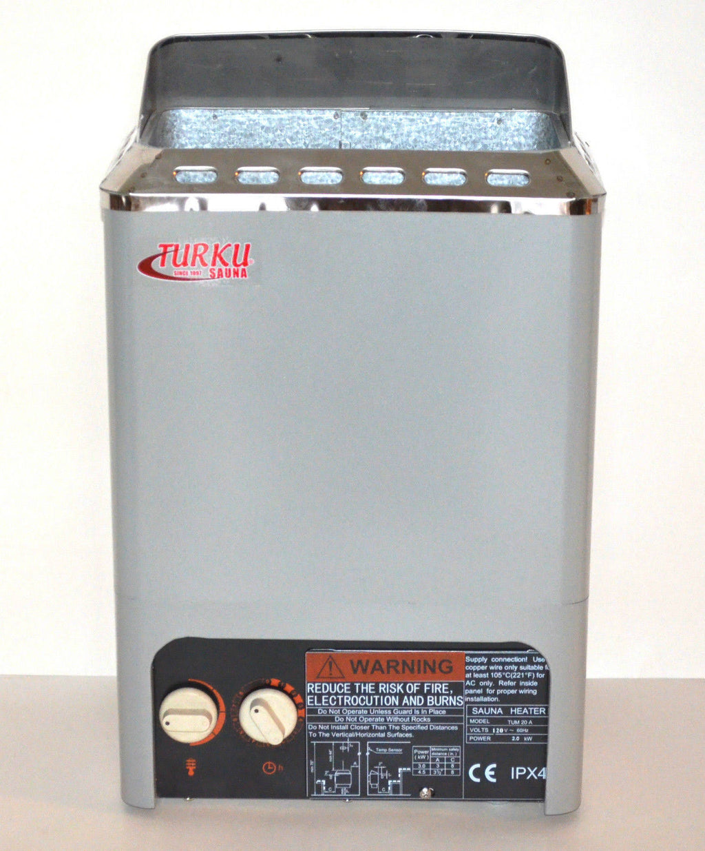 TUM20A 2kW 110V 120V Compact Wet & Dry Electric Sauna Heater with Built-in Controller V54653