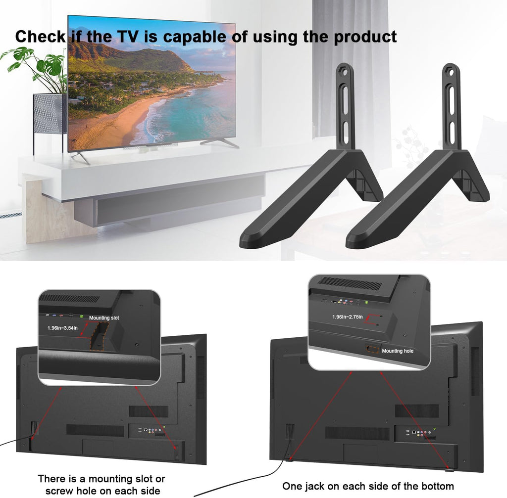 TV Stand Pedestal Feet for TVs with Mounting Holes W186