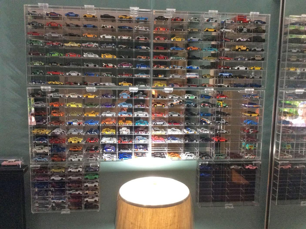56 Compartment Diecast Toy Car Display Case with Door T12190