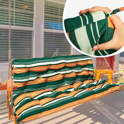 Waterproof Porch Swing Cushion with Backrest and Ties, 2-3 Seat G12798