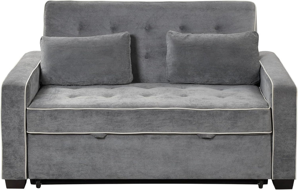 3 in 1 Pull Out Sofa Bed with Adjustable Backrest and USB Charging Port K98421