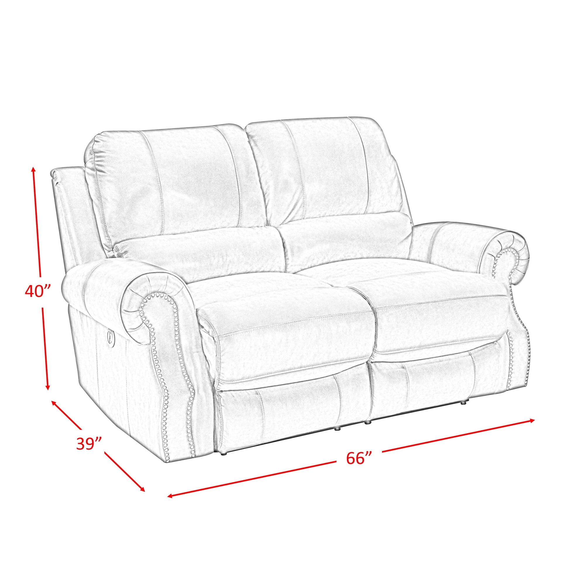 Picket House Furnishings Williams Power Motion Loveseat Saddle Brown U128357