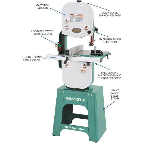 Grizzly G0555X 14x22 Extreme Series Bandsaw O9709