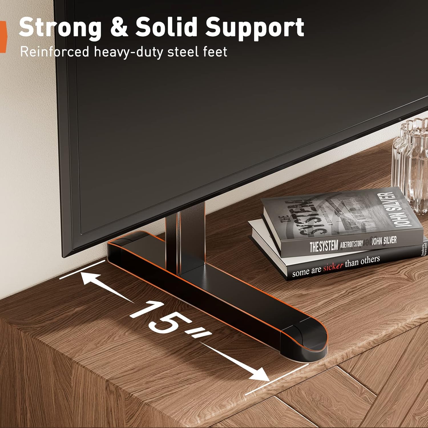 Perlegear Tabletop TV Stand for 23-55 Inch TVs L656707