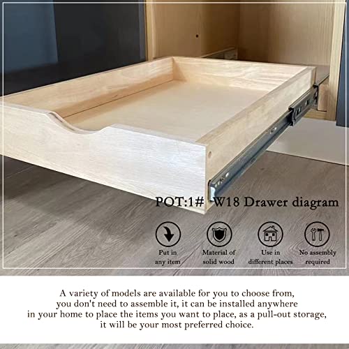 NS Soft Close Cabinet Drawer Wood Pull Out Tray Organizer Q910832