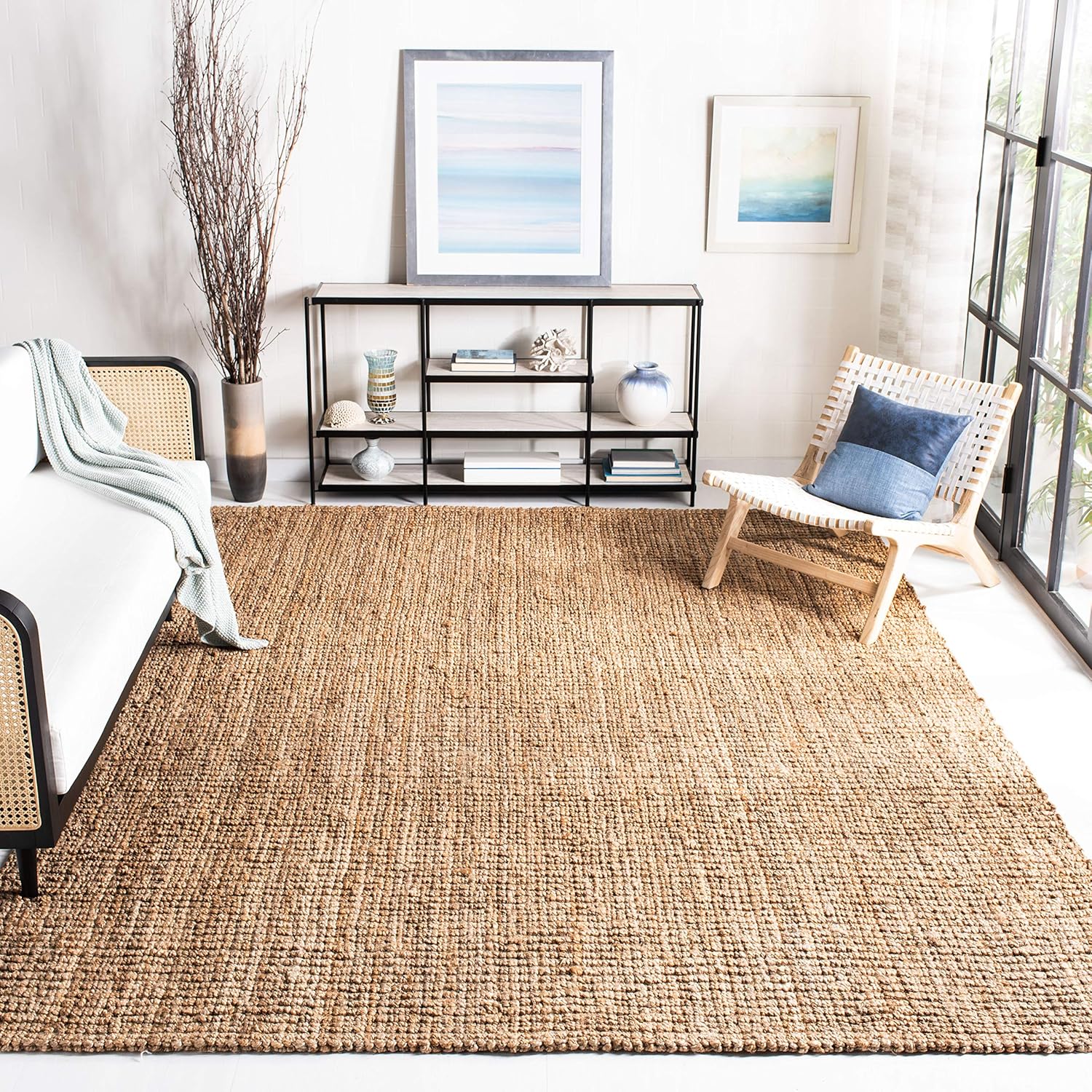 SAFAVIEH Natural Fiber Collection X-Large Area Rug - 11' x 15', Natural, Handmade Jute O578