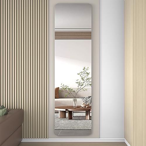 Black Full Length Door Mirror 39"x12" Wall Mounted F1231