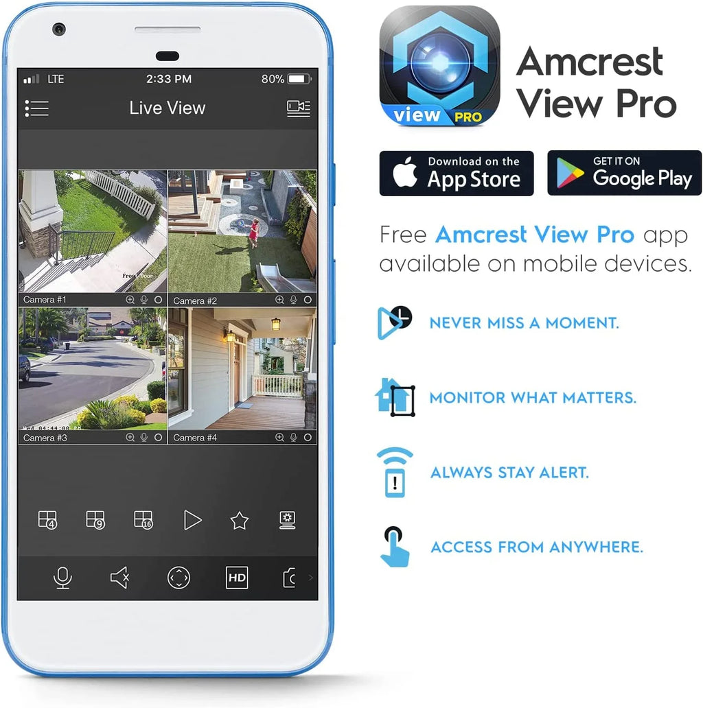 Amcrest UltraHD 4K Outdoor Security POE IP Dome Camera, 98ft Night Vision, Black N855