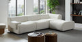 105.9'' Luxury Modern Sectional Curved Sofa - Contemporary Design, Plush Comfort, Curved Couch for Living Room, L-Shape Right Chaise (White)