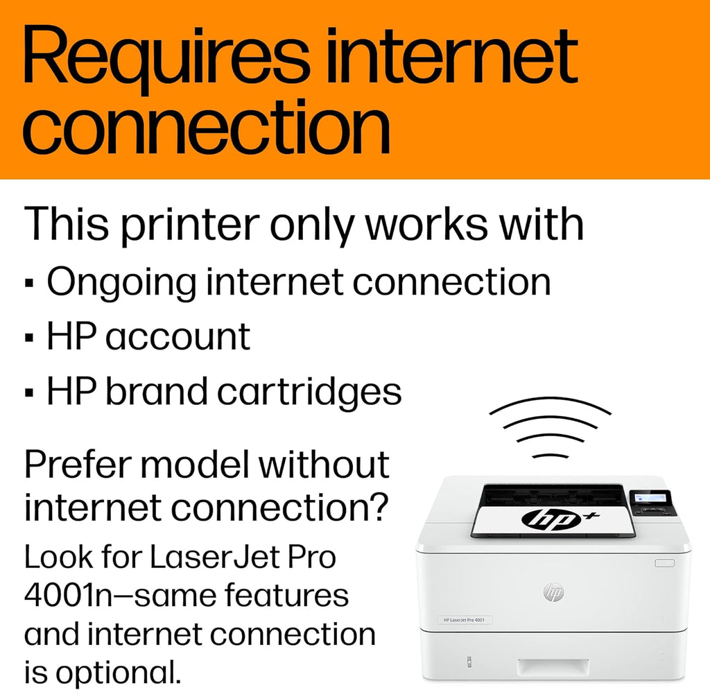 HP LaserJet Pro 4001ne Black & White Printer K137