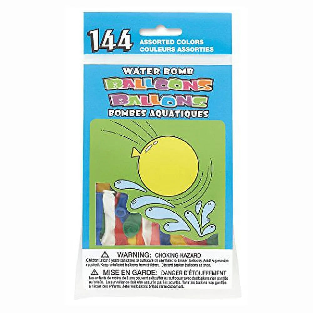 Latex Water Balloons, Assorted, 144ct U140626